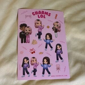 Pink Sticker Sheet for Kids Toys